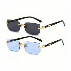 Vintage Rimless Square Sunglasses