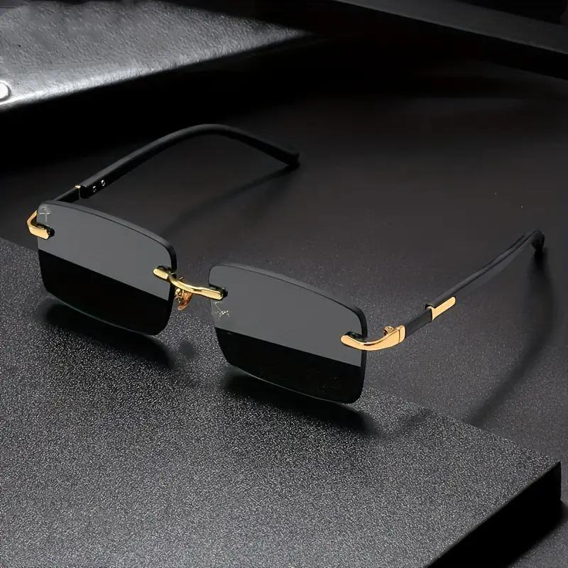 Vintage Rimless Square Sunglasses