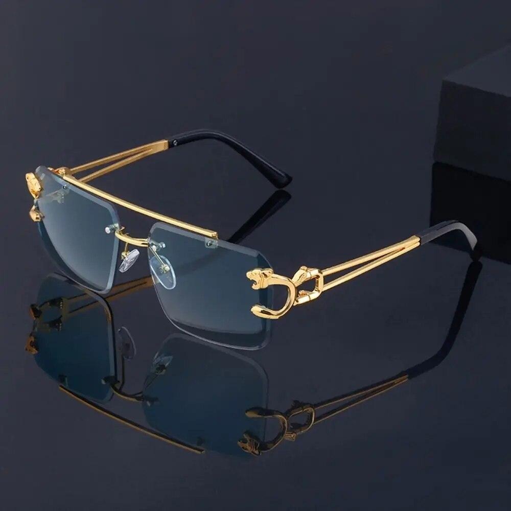Premium Vintage Rimless Square Sunglasses